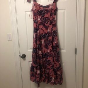 ModCloth Tropical Pink Dress, Size 16 (UK)
